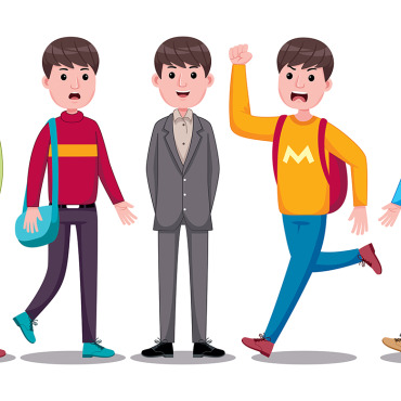 Young Character Vectors Templates 379698