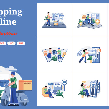 Shopping Online Illustrations Templates 379718