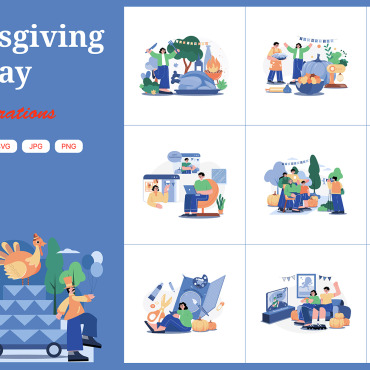 Thanksgiving Congratulation Illustrations Templates 379737