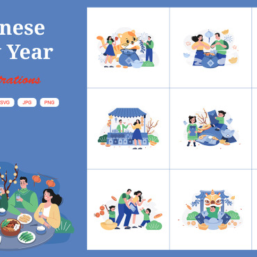 New Year Illustrations Templates 379743