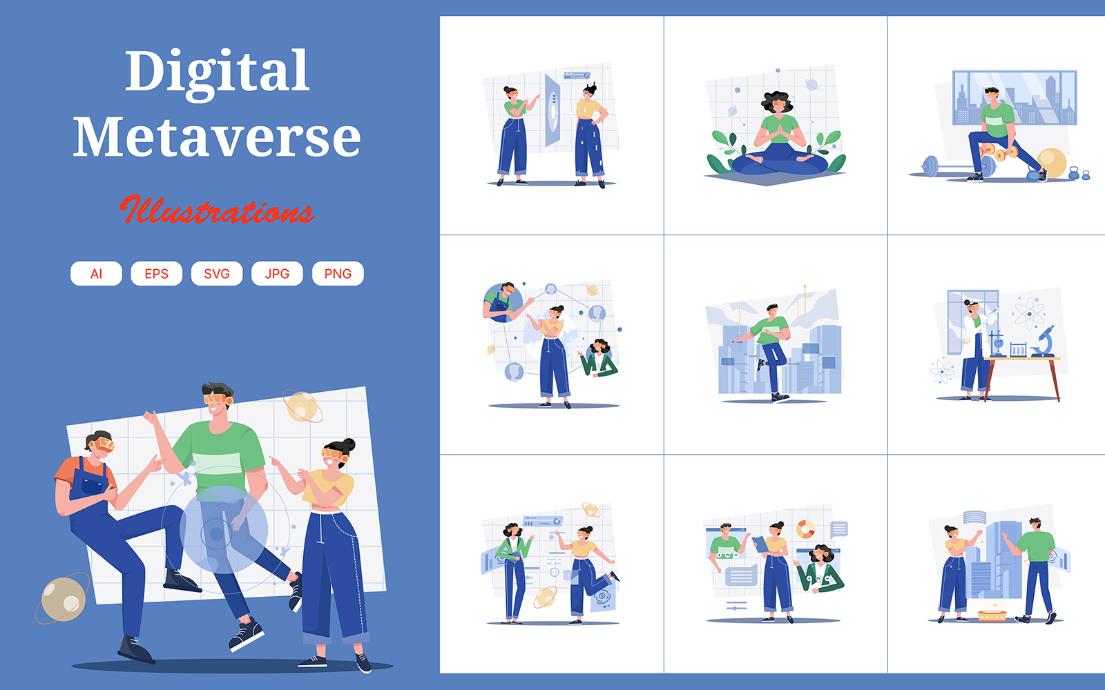 M504_Digital Metaverse Illustration Pack