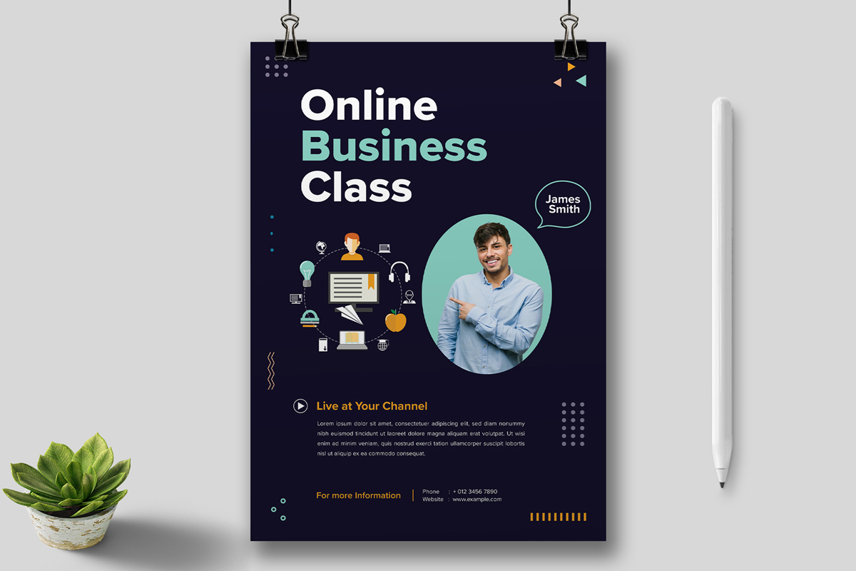 Online Business Class Flyer