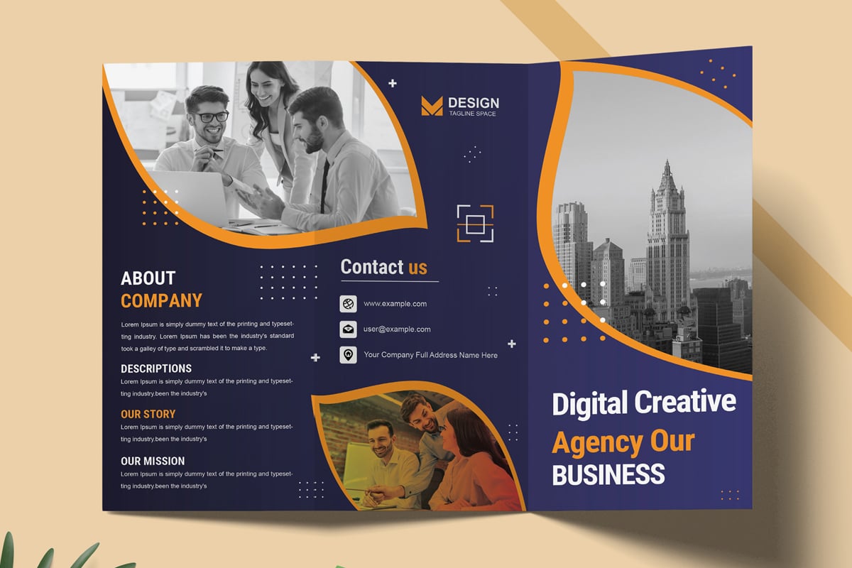 Creative Agency Trifold Brochure Template