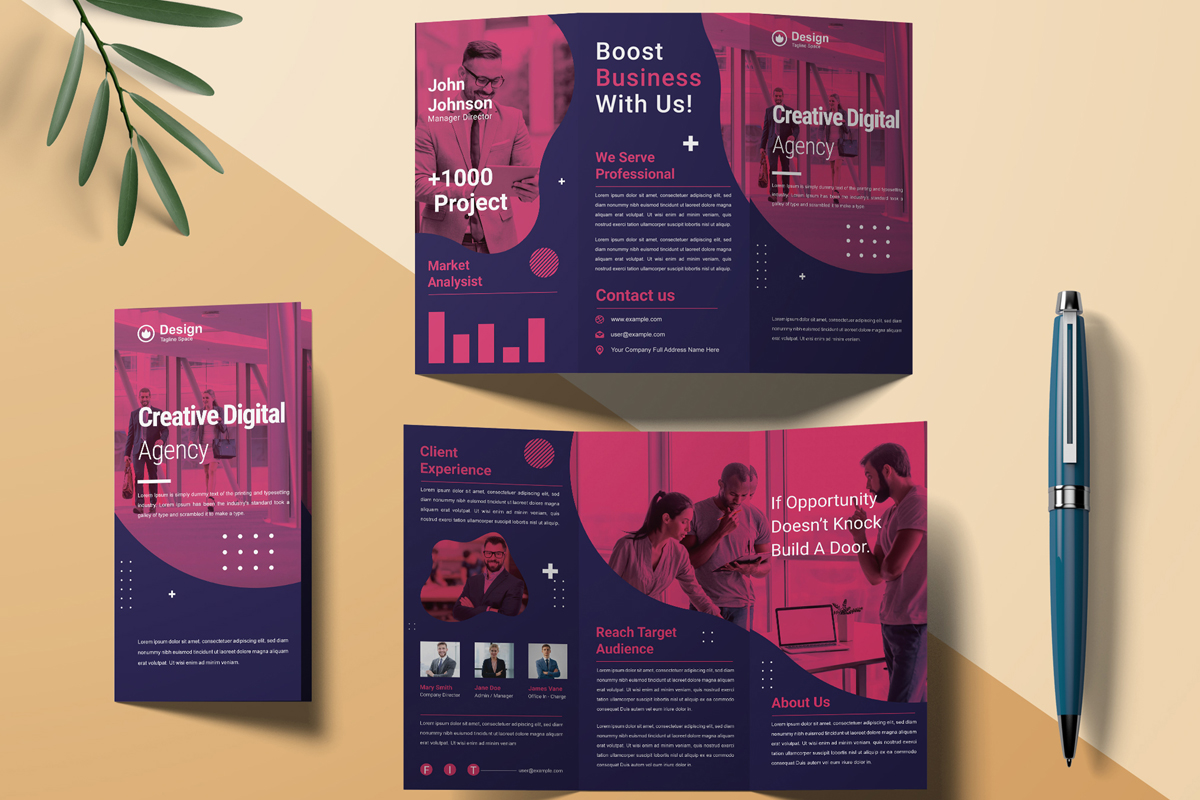 Business Trifold Brochure - Design Layout