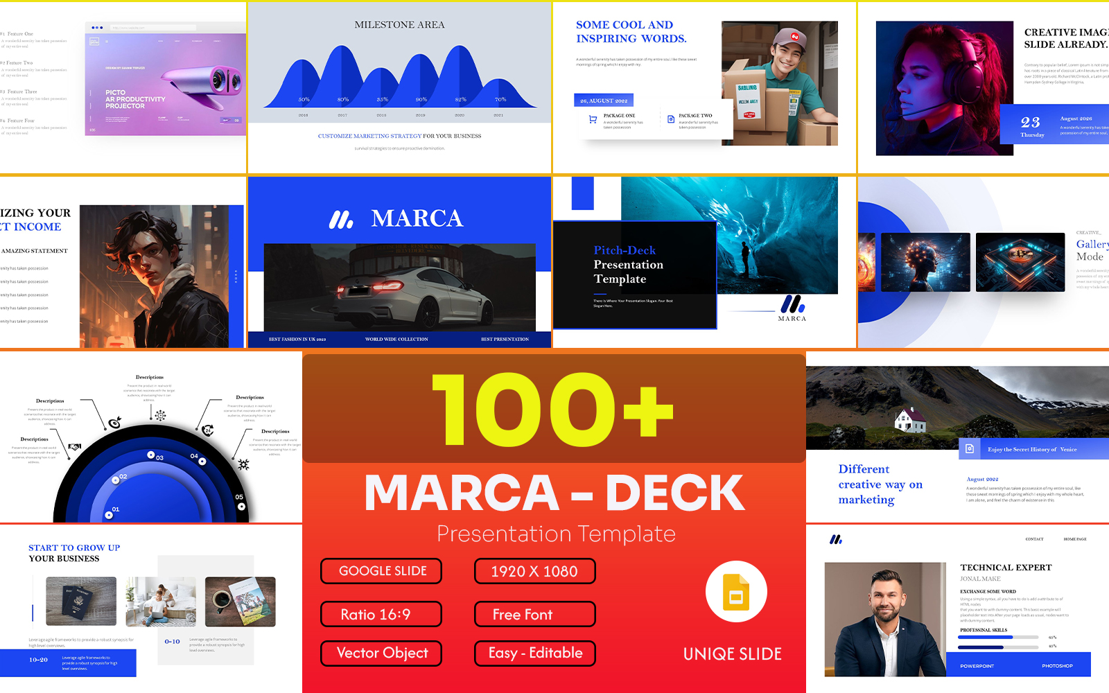 Marca Deck Google Slide Presentation Template