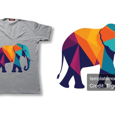 Elephant Colorful T-shirts 380044