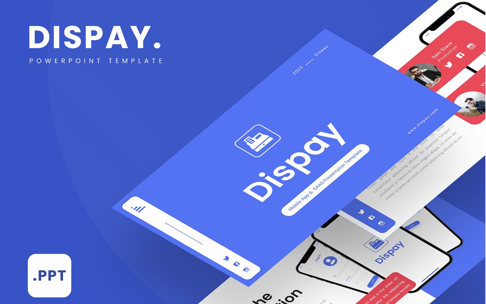 Dispay – Mobile App & SAAS PowerPoint Template