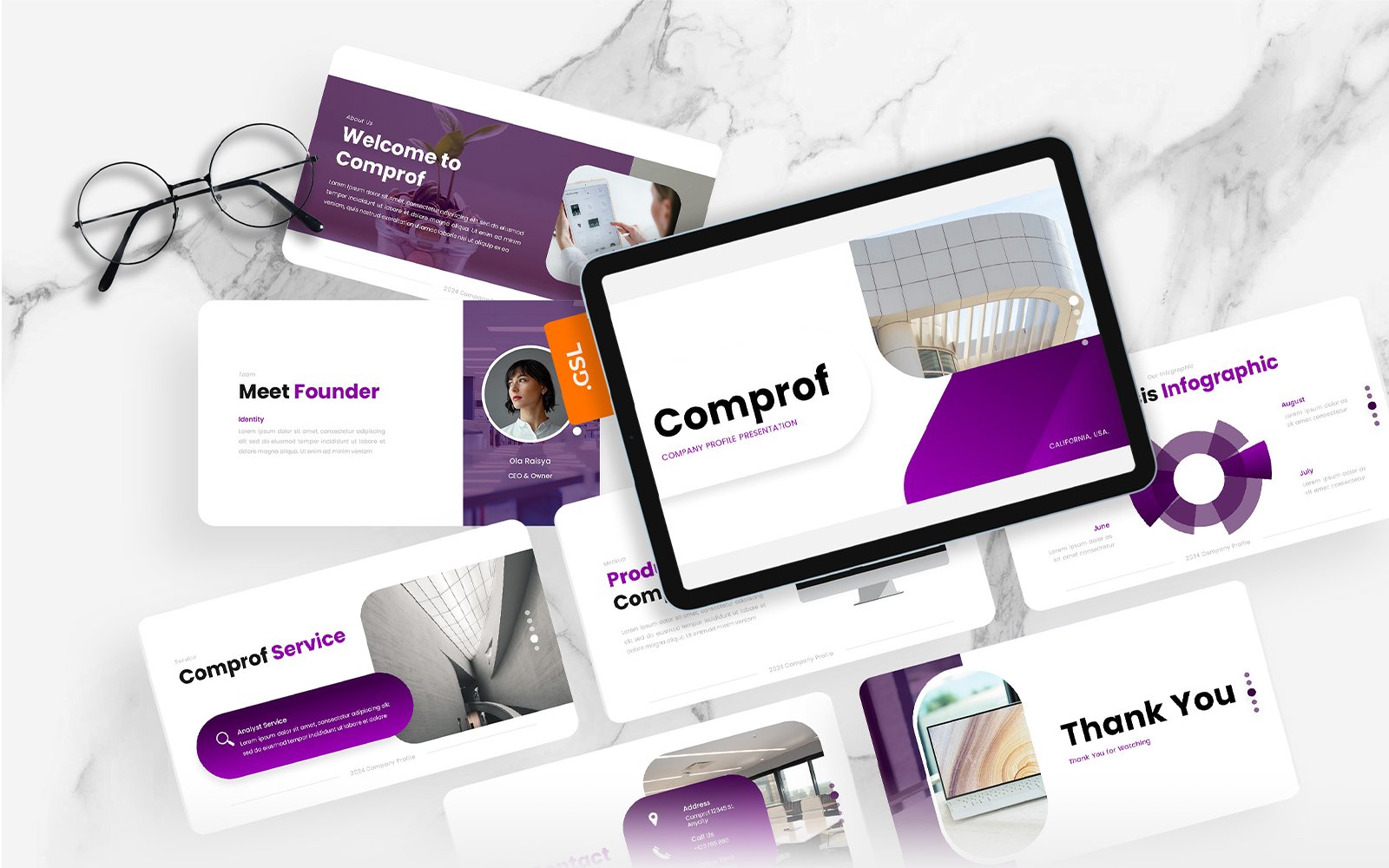 Comprof – Company Profile Google Slides Template