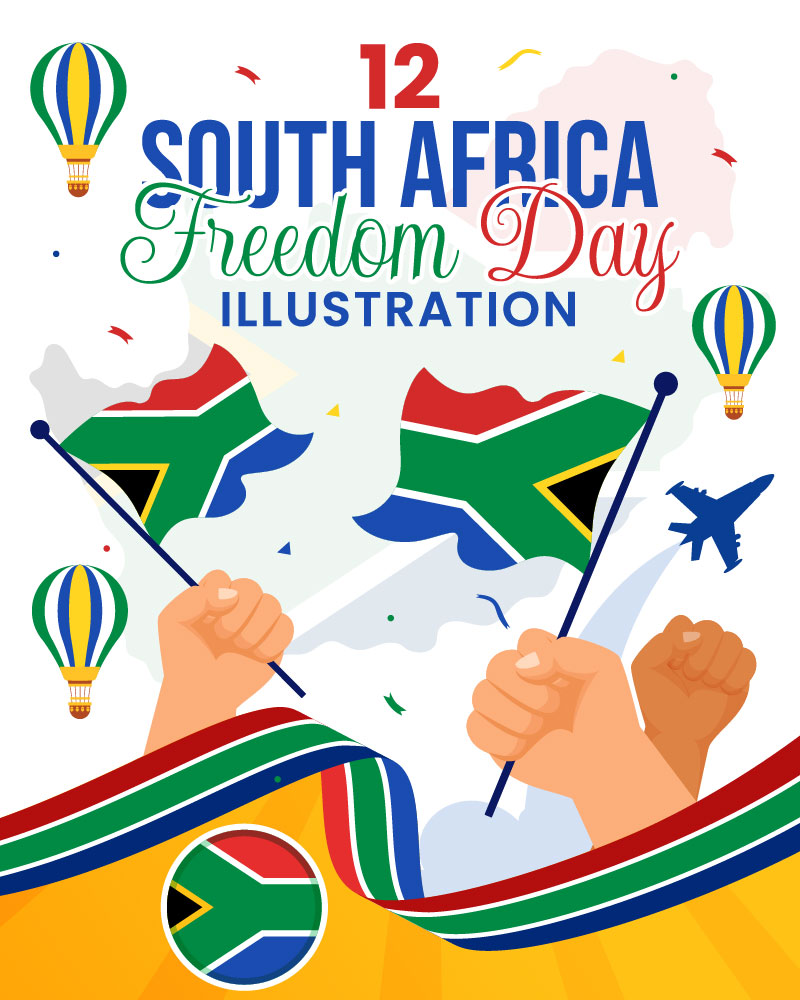 12 South Africa Freedom Day Illustration