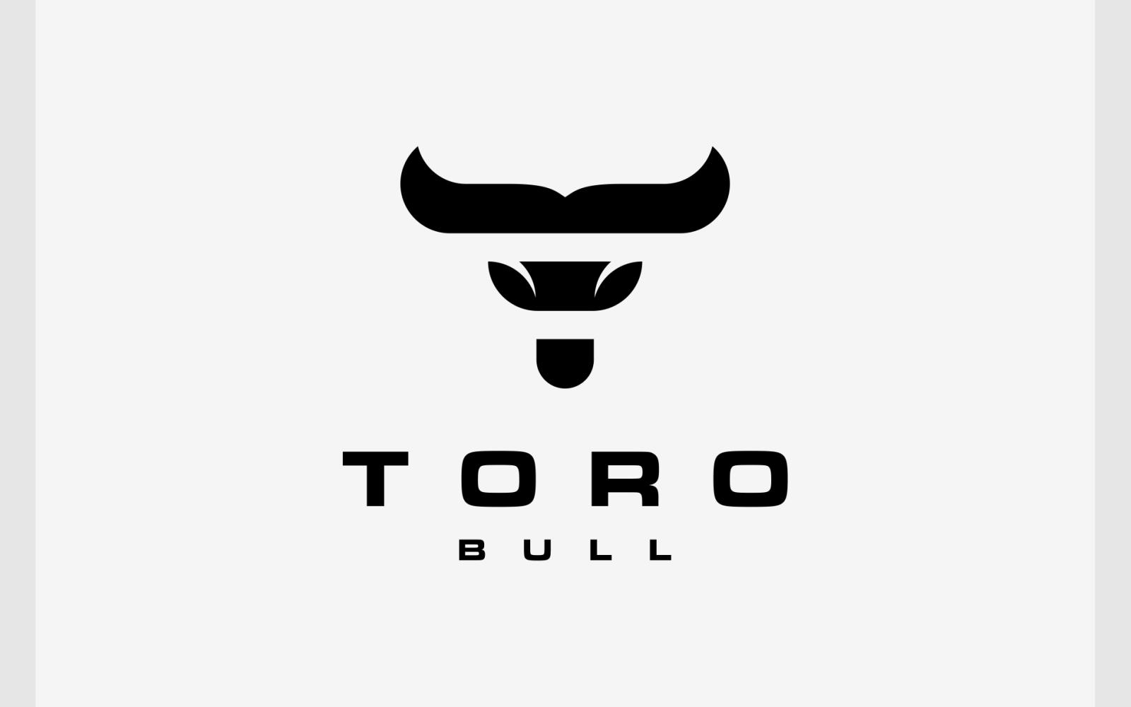Letter T Head Bull Horn Logo