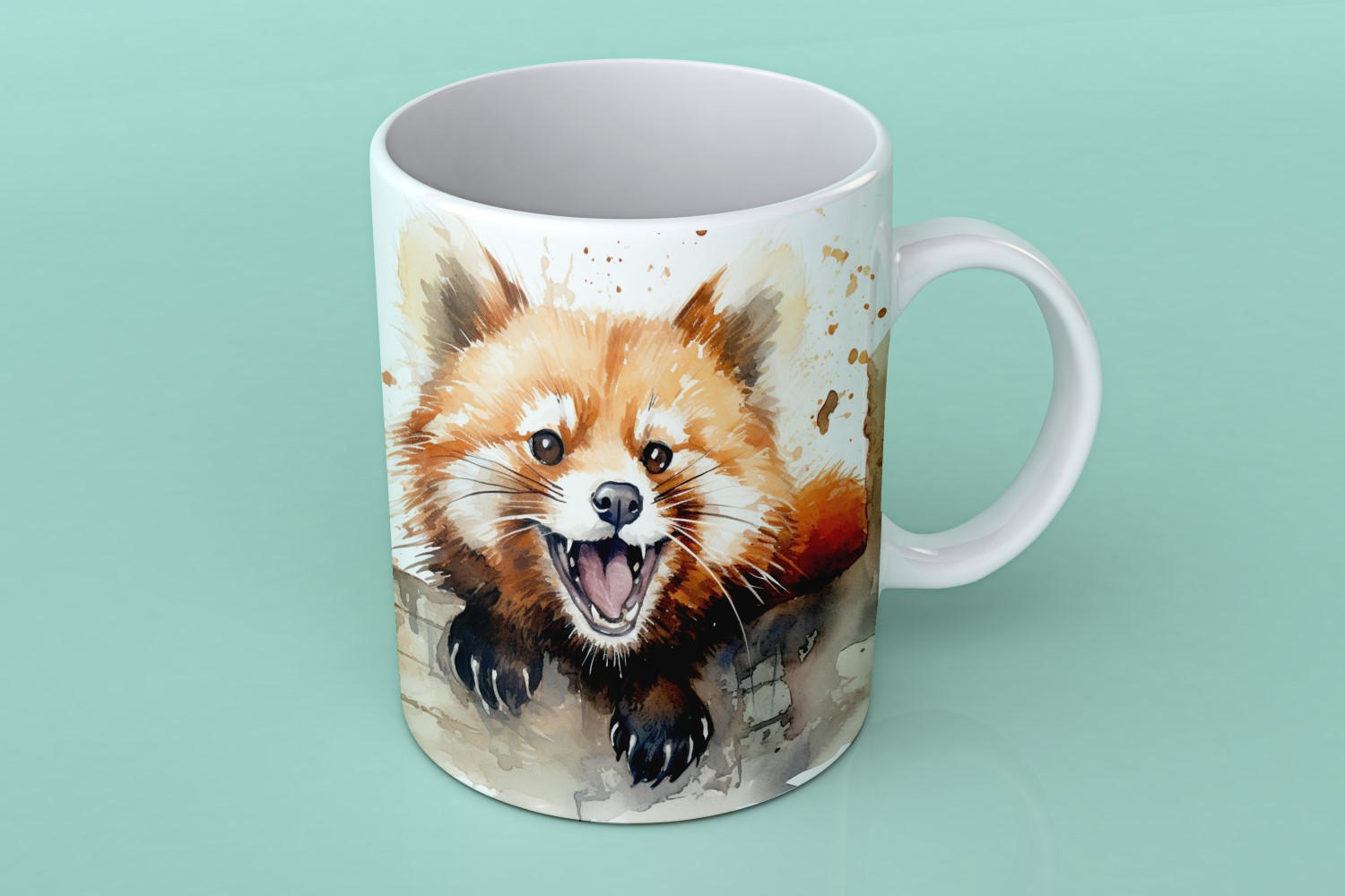 fox funny Animal head peeking on white background 9