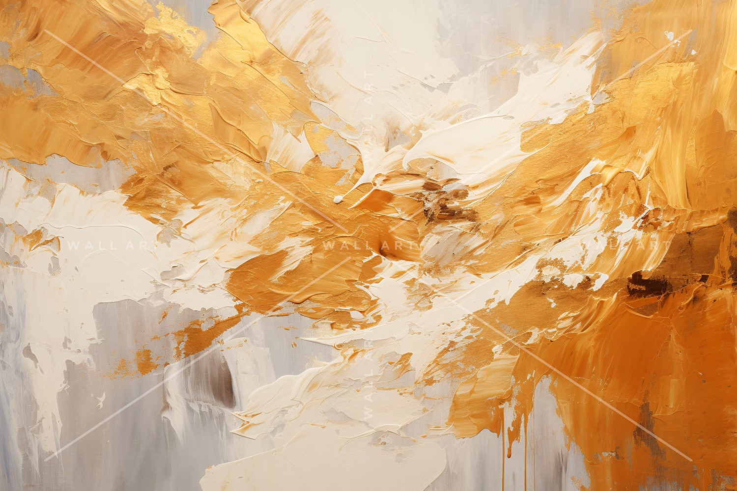 Golden Foil Art Abstract Expressions 7