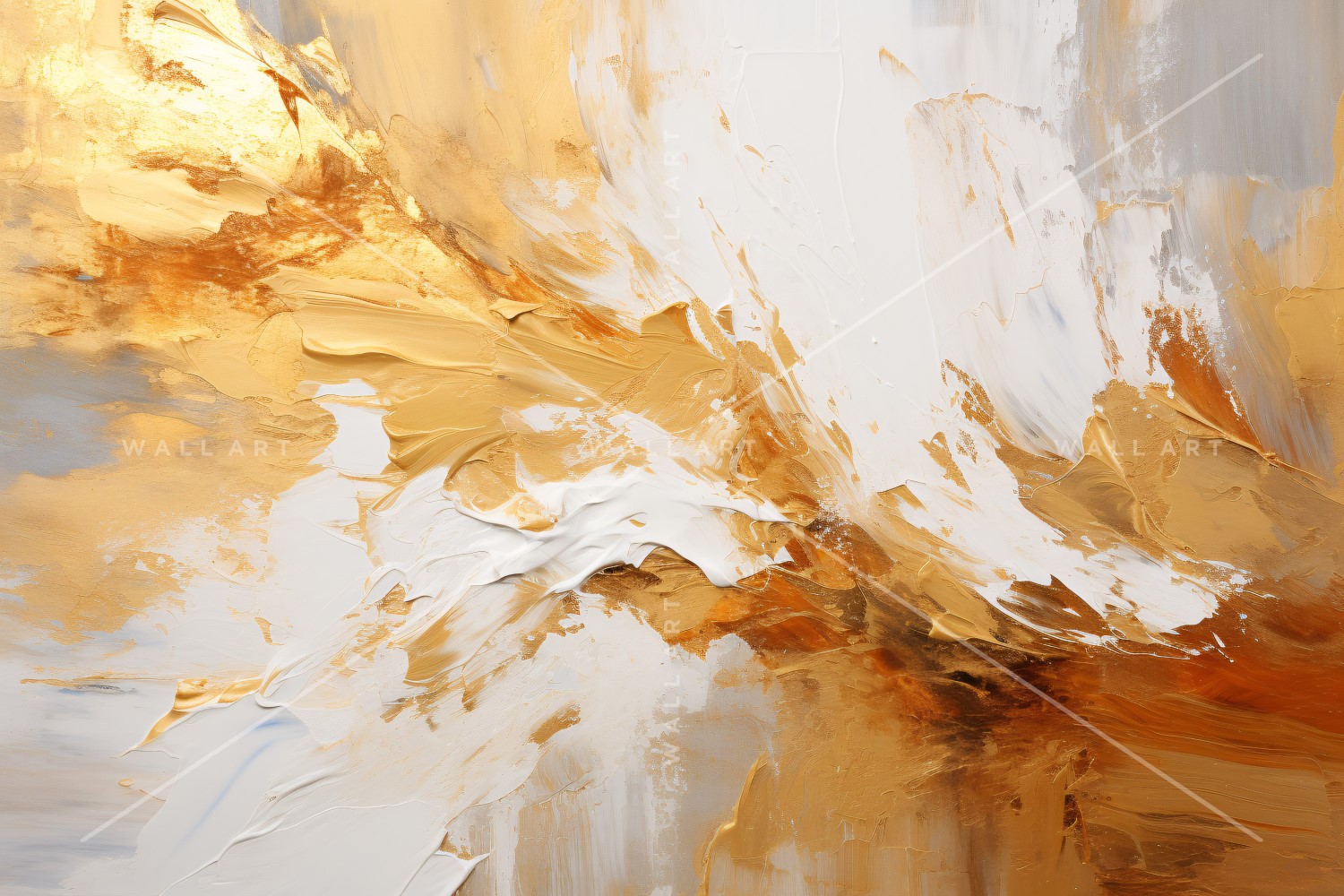 Golden Foil Brush Strokes Artistic Expression 8