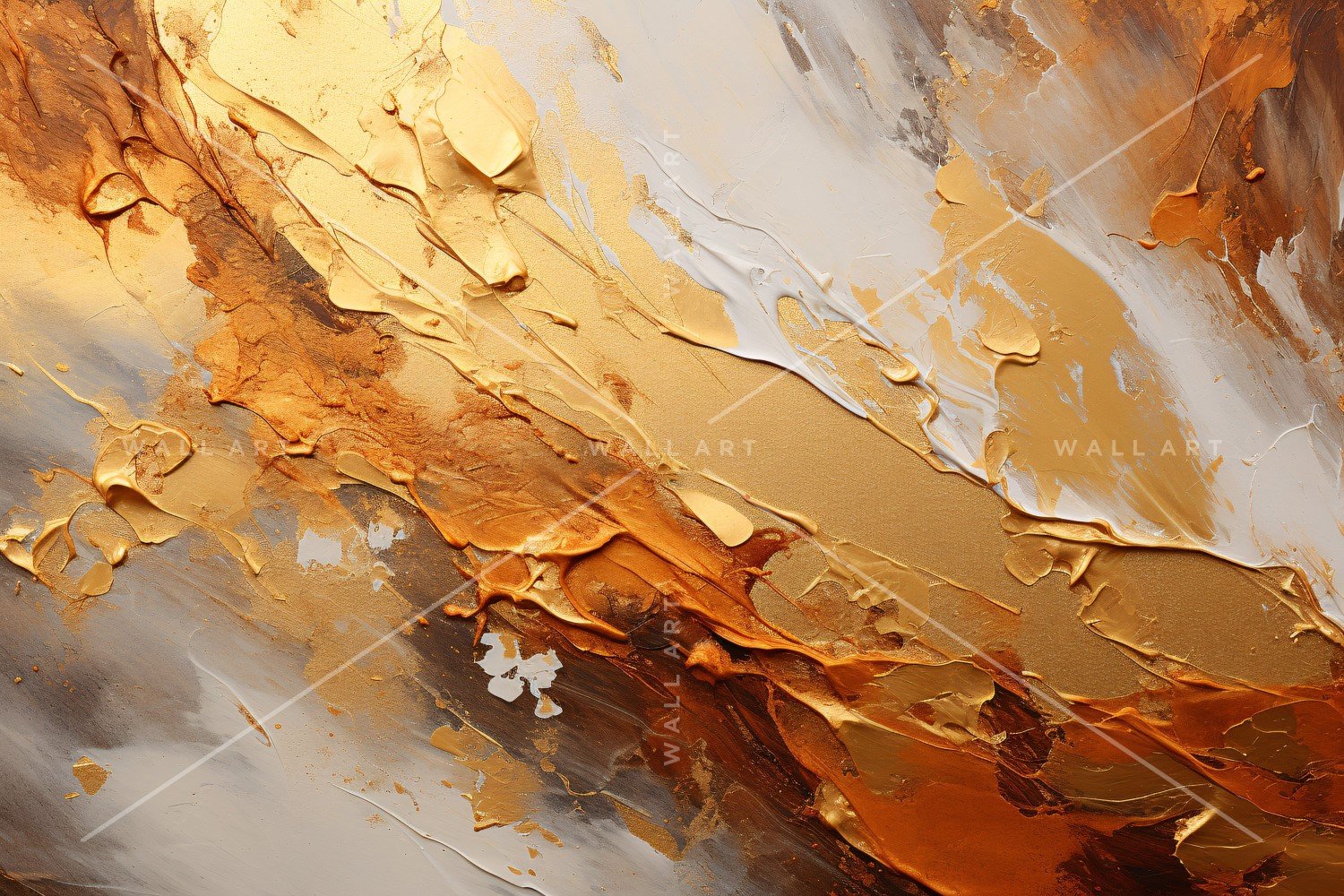 Abstract Art Golden Foil Elegance 13