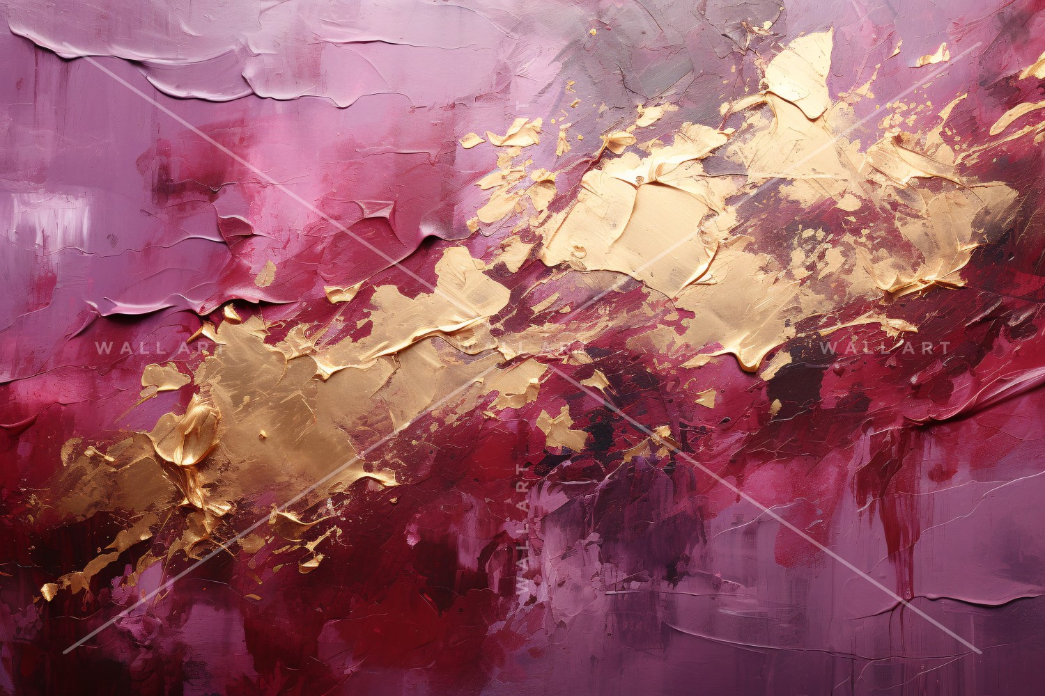 Golden Foil Brush Strokes Artistic Expression 12