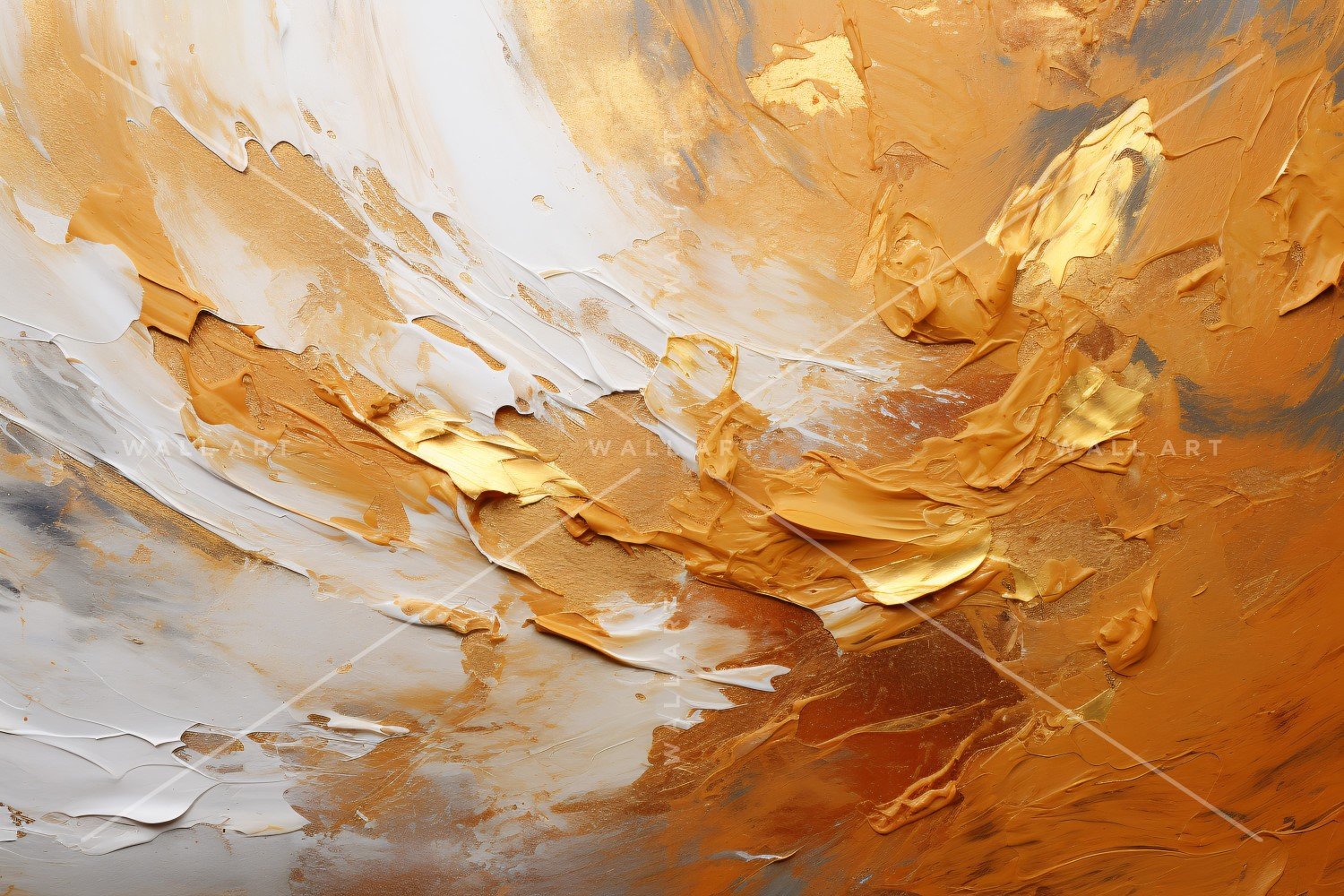 Golden Foil Art Abstract Expressions 13