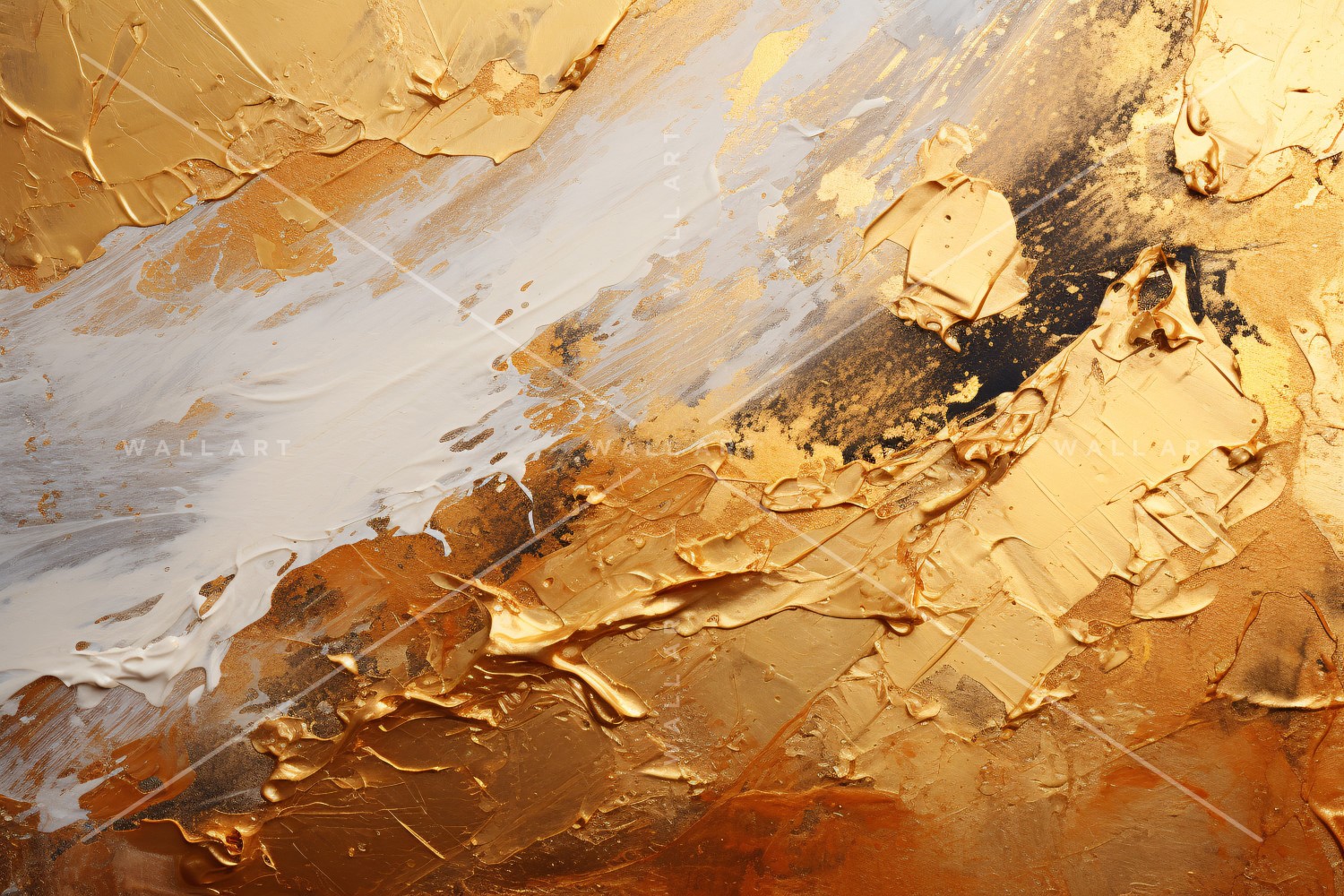 Golden Foil Art Abstract Expressions 14