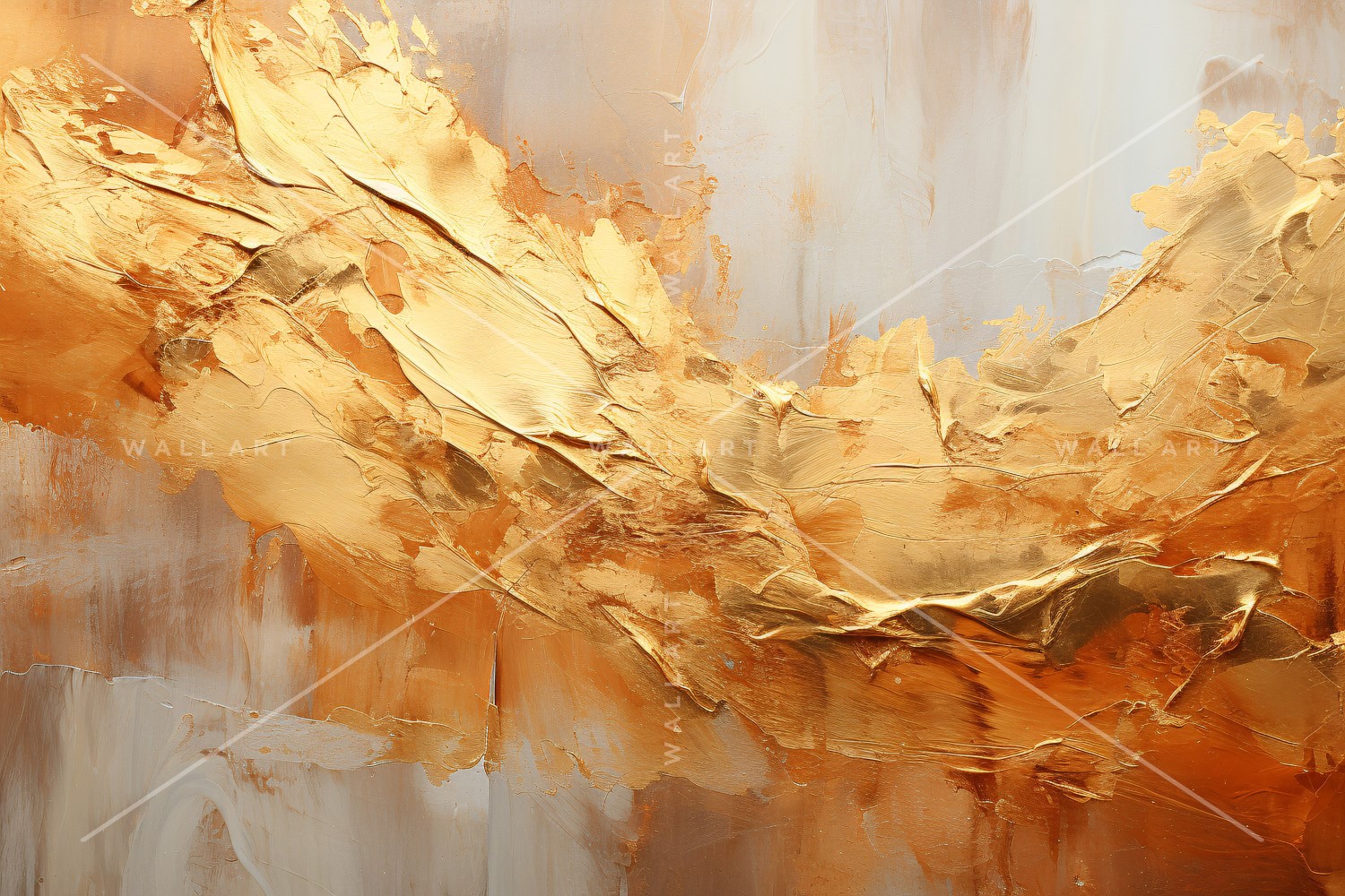 Abstract Art Golden Foil Elegance 14