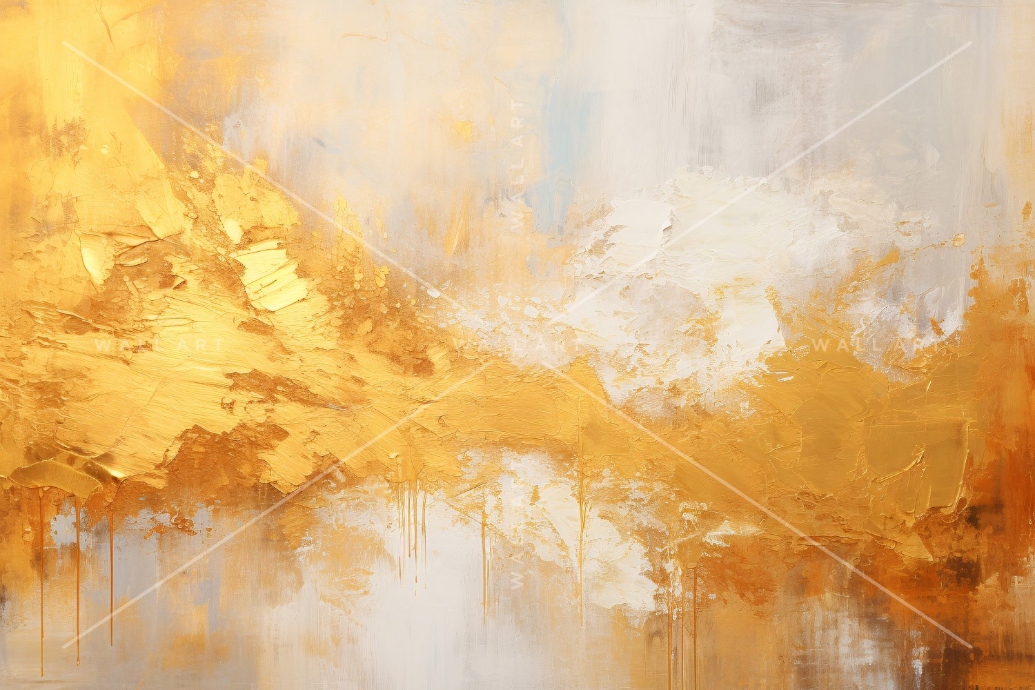 Golden Foil Brush Strokes Artistic Expression 7.