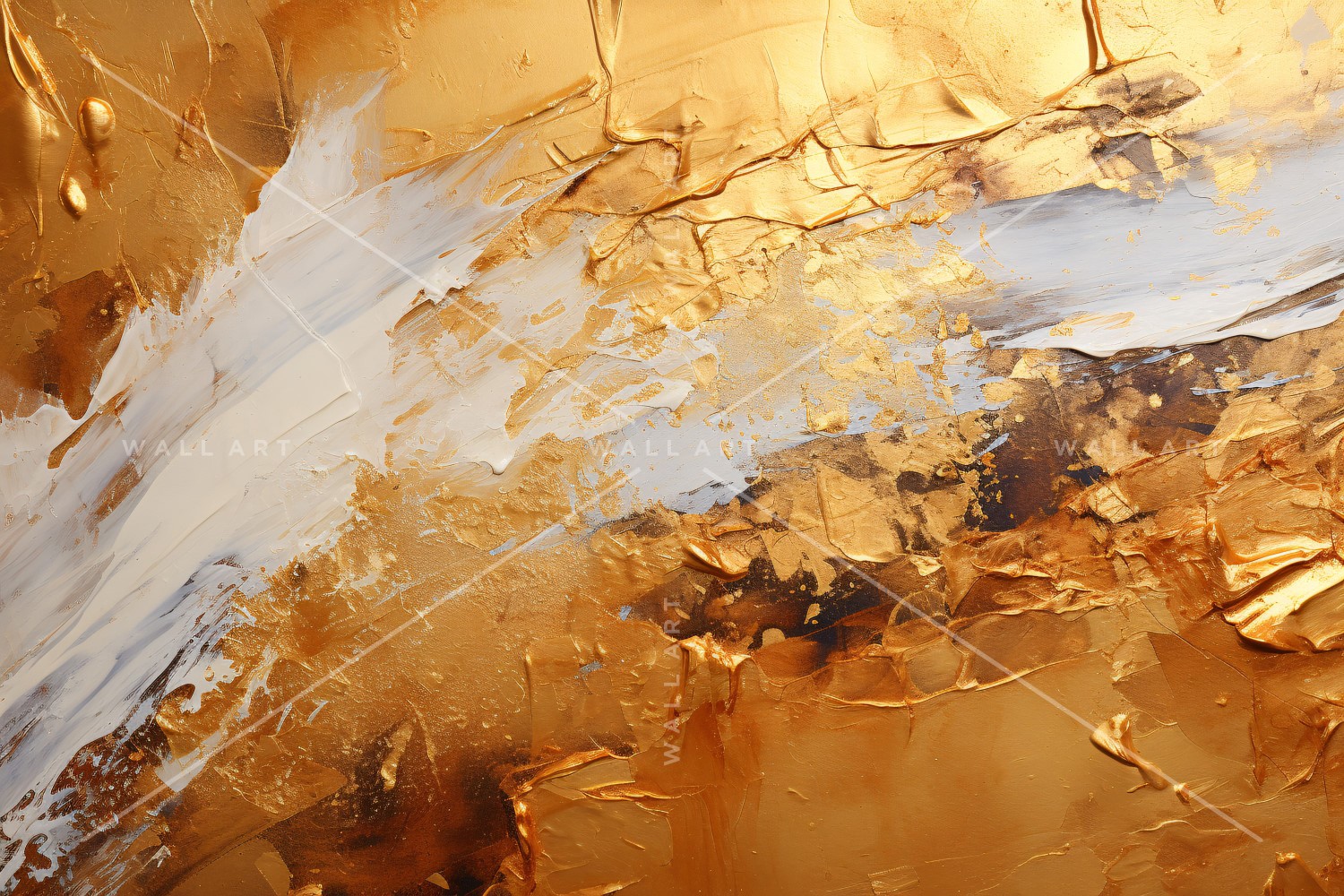 Golden Foil Brush Strokes Artistic Expression 14