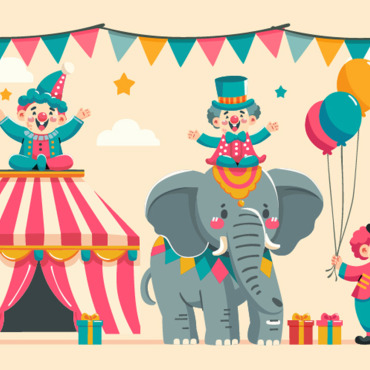 Clown Carnival Illustrations Templates 380456