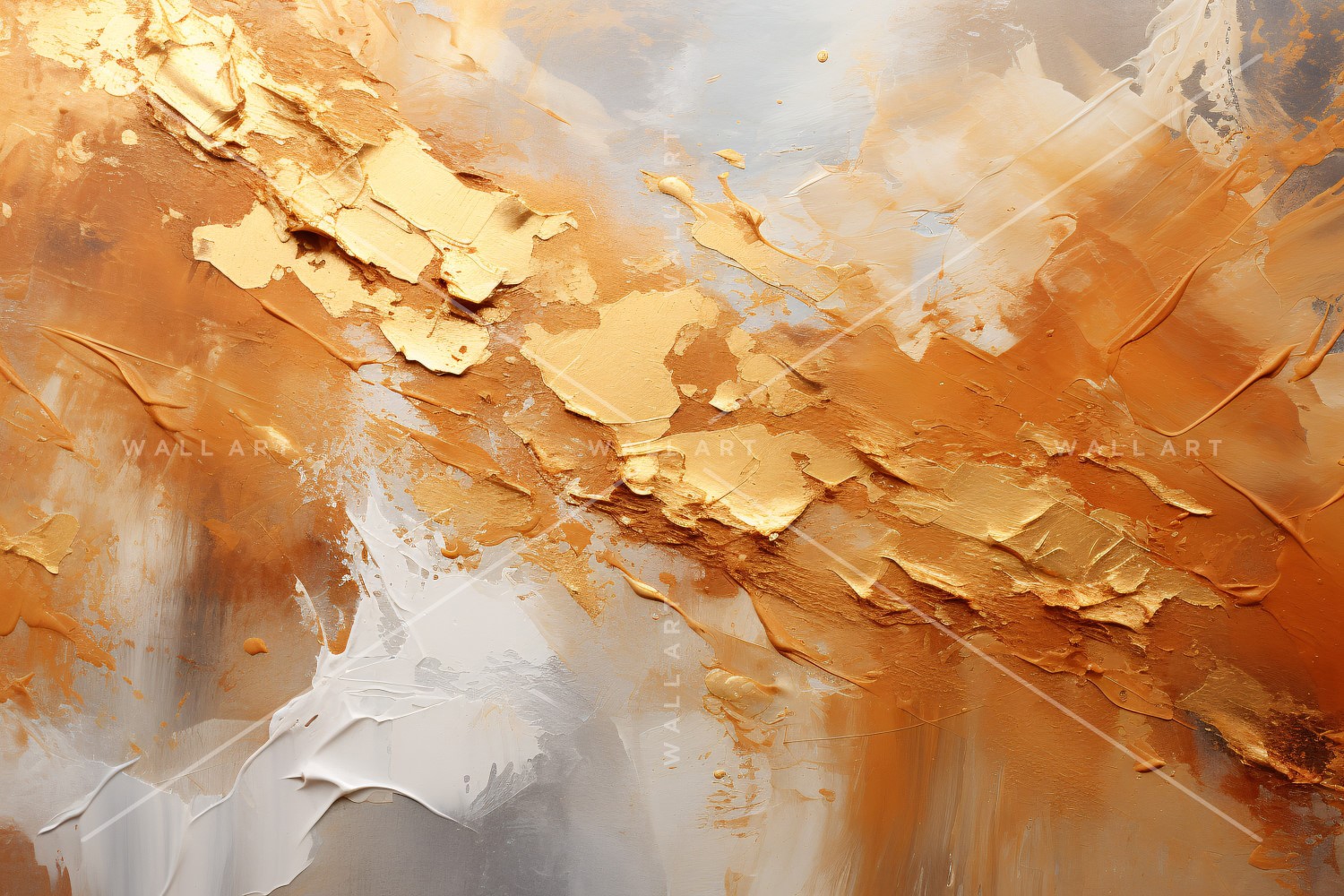 Abstract Art Golden Foil Elegance 17