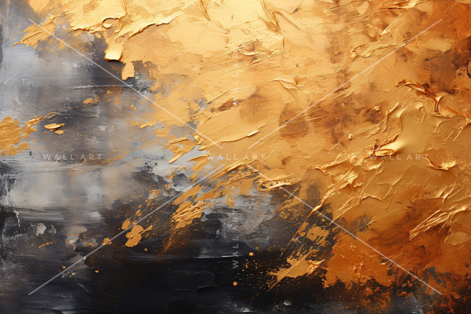 Golden Foil Art Abstract Expressions 18