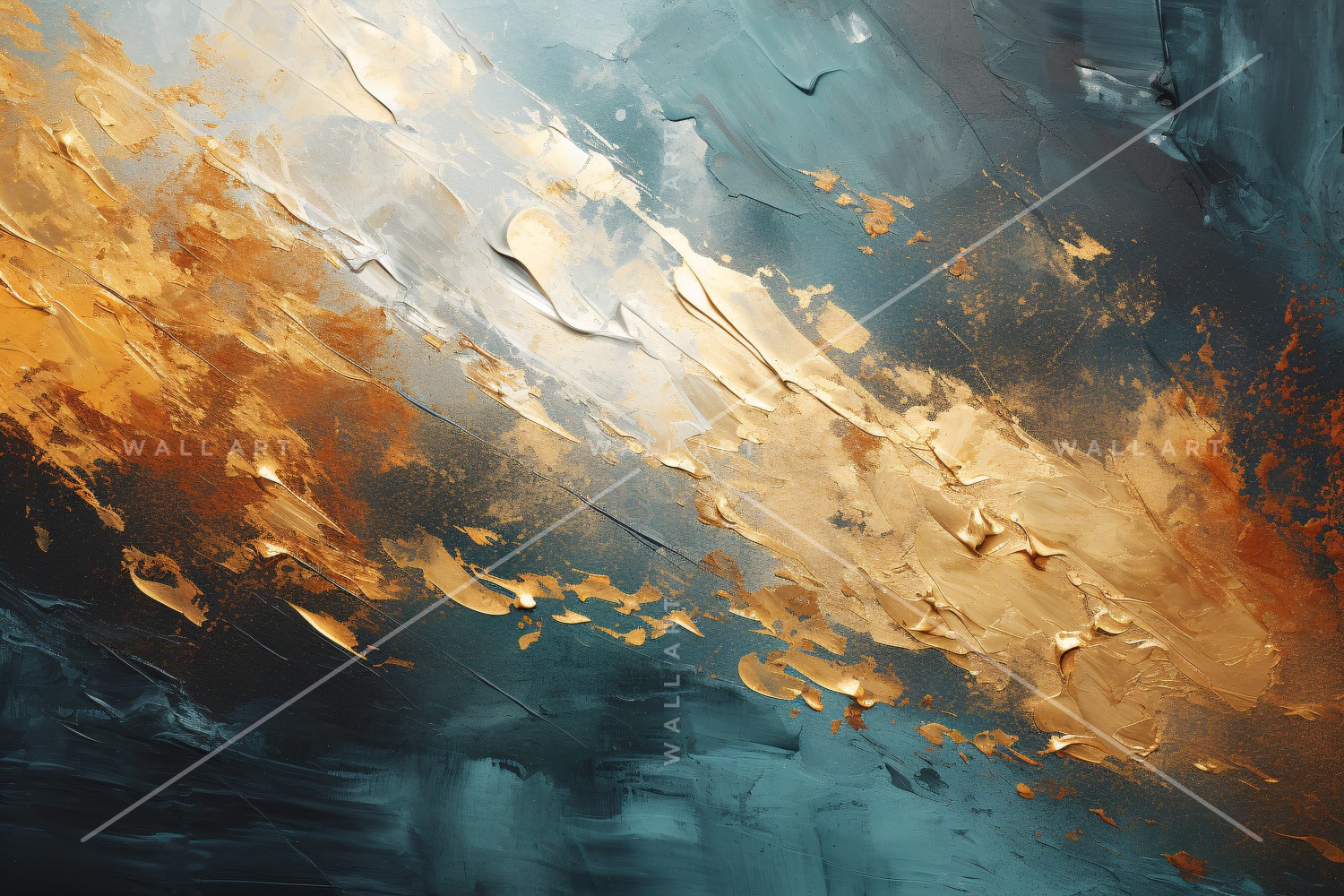 Golden Foil Art Abstract Expressions 19