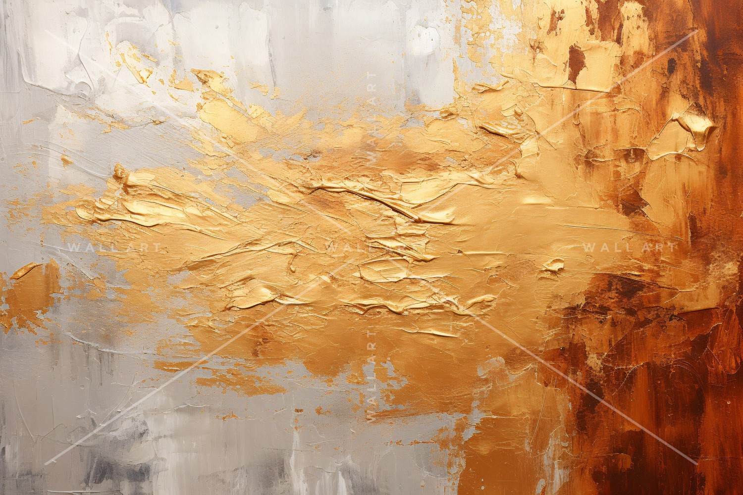 Abstract Art Golden Foil Elegance 19