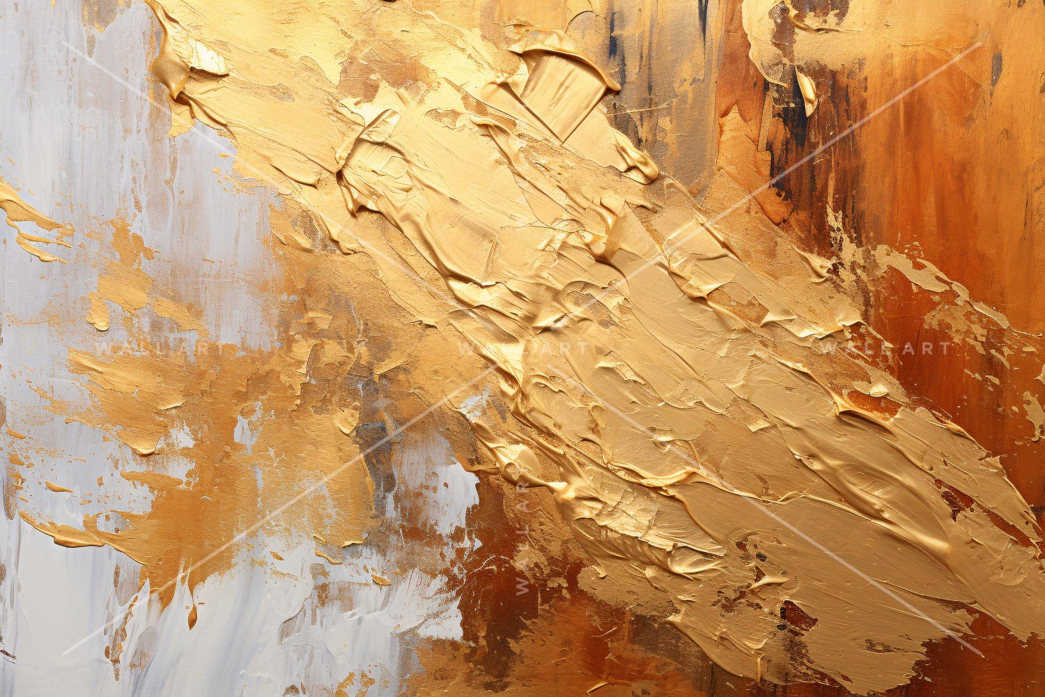 Abstract Art Golden Foil Elegance 27