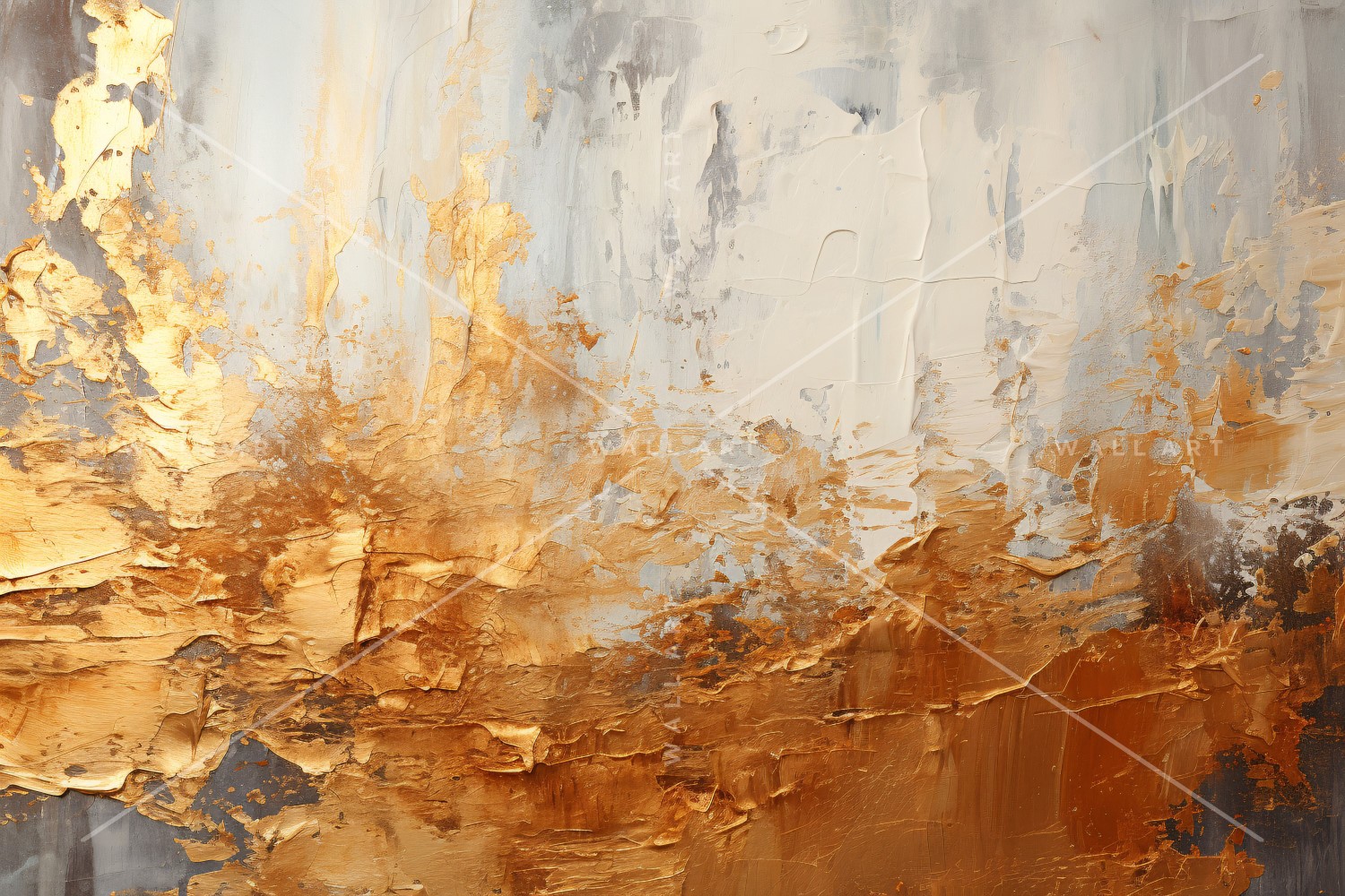 Golden Foil Brush Strokes Artistic Expression 25