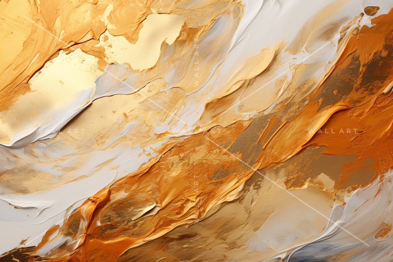 Golden Foil Brush Strokes Artistic Expression 29