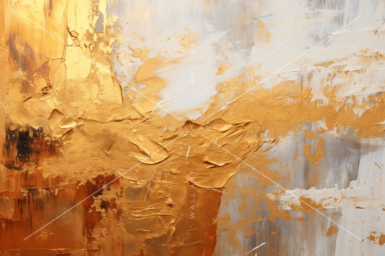 Golden Foil Art Abstract Expressions 26