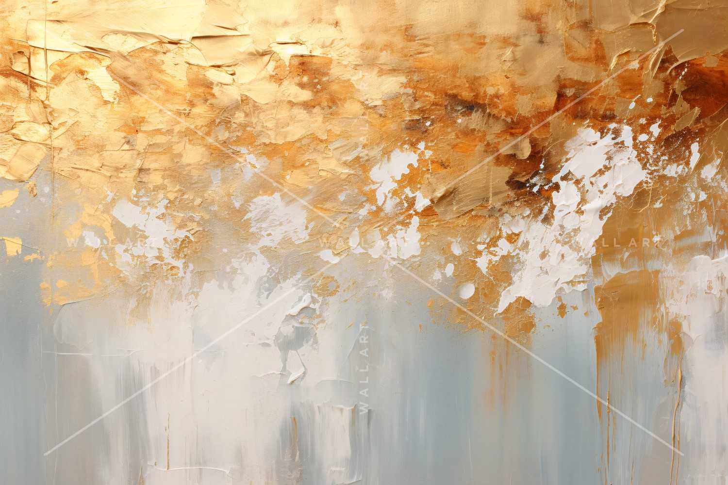 Golden Foil Brush Strokes Artistic Expression 26.