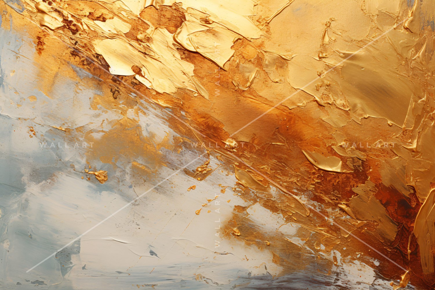 Golden Foil Art Abstract Expressions 32