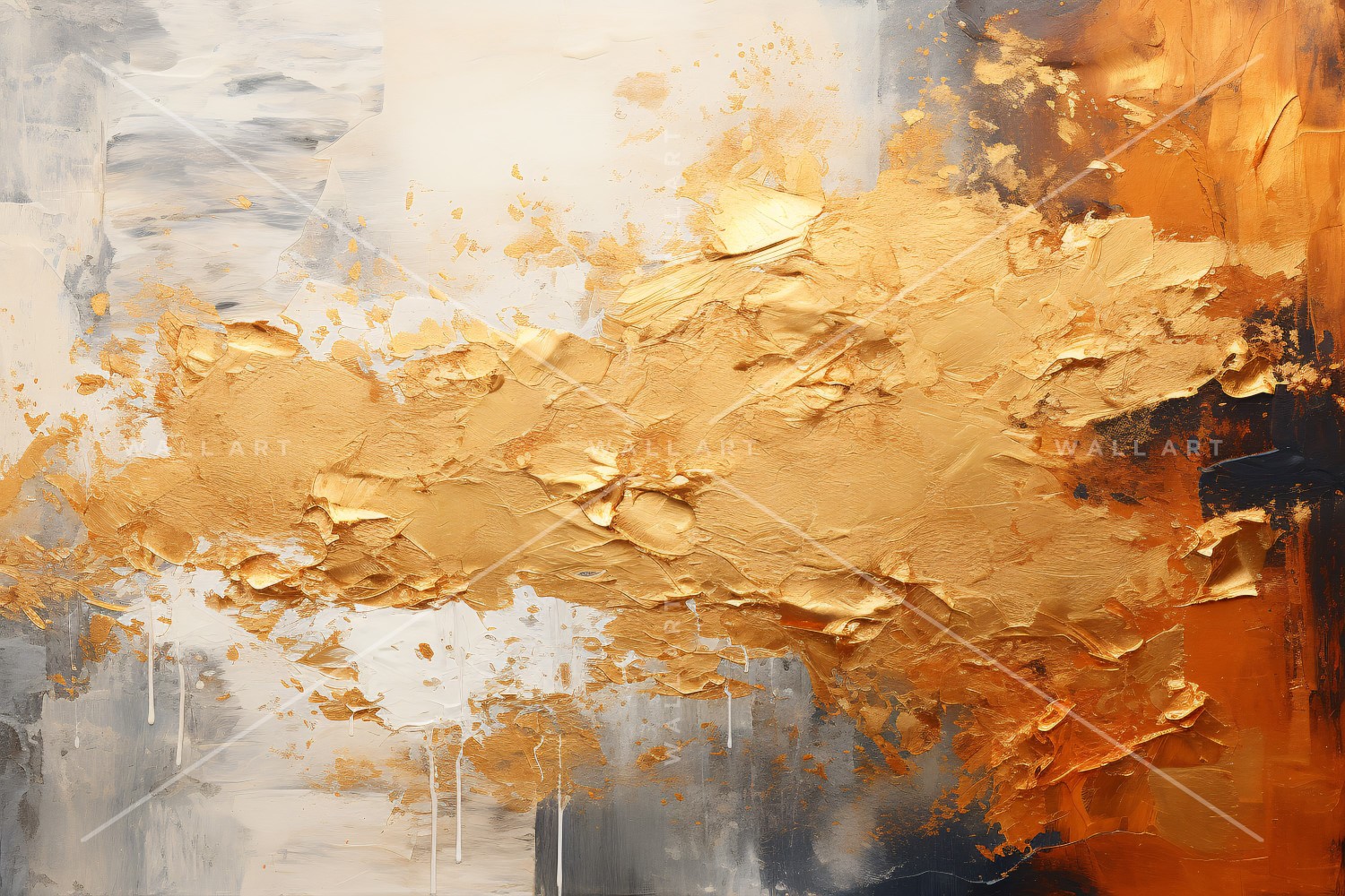 Artistic Wall Decor Golden Foil 32