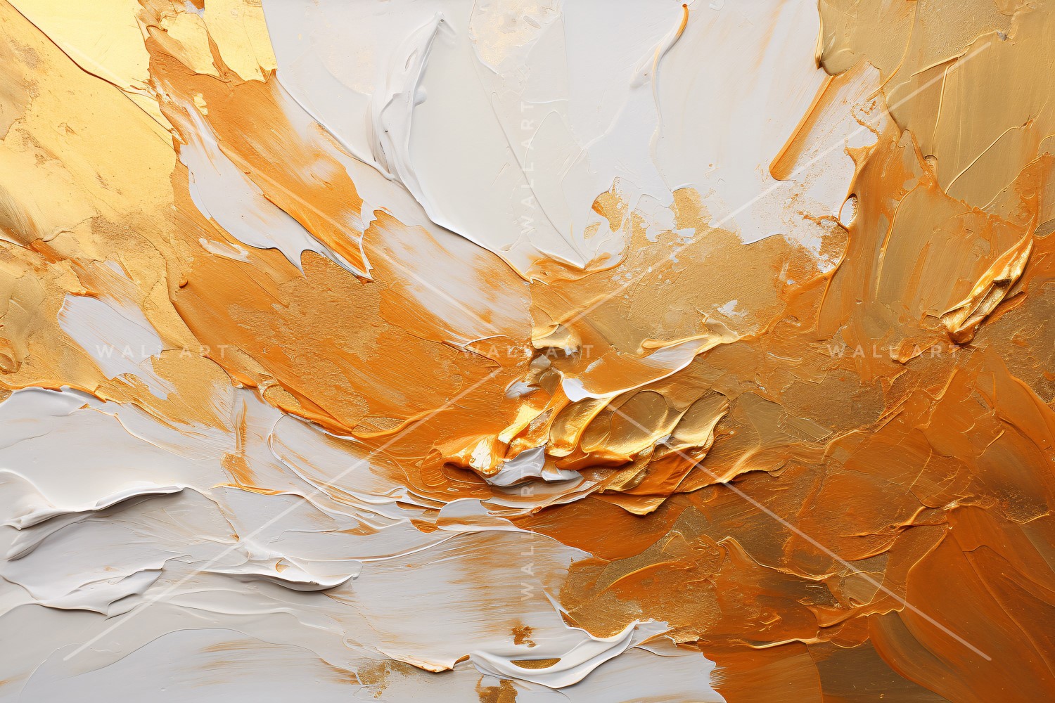 Golden Foil Art Abstract Expressions 34