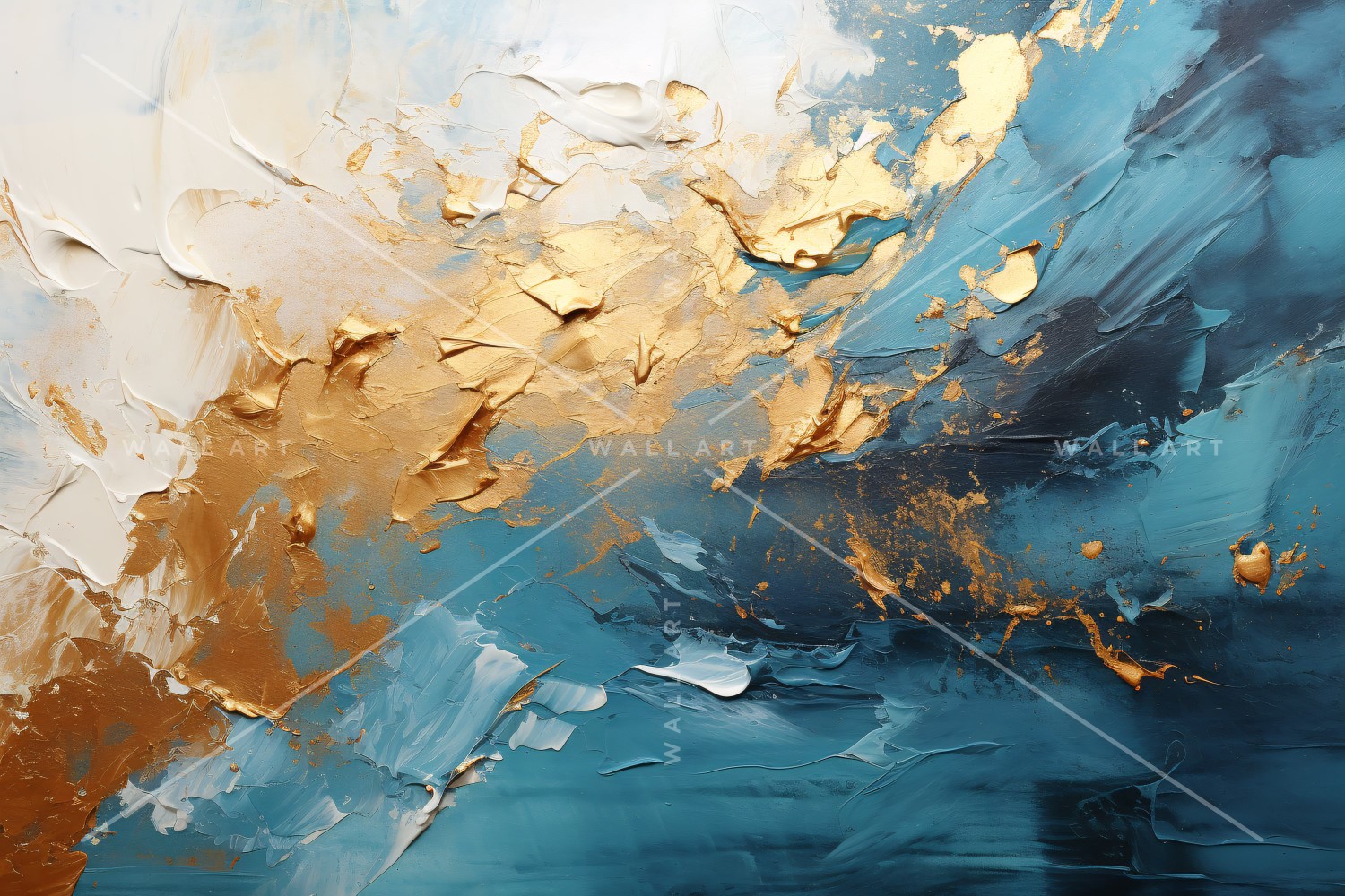 Golden Foil Brush Strokes Artistic Expression 39