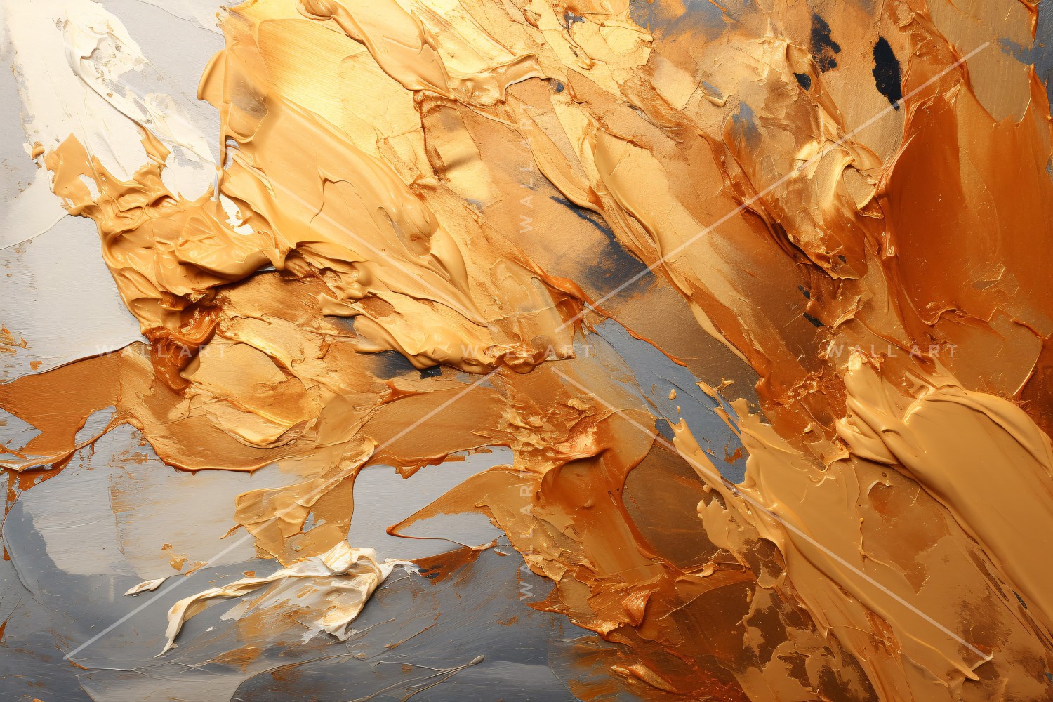 Abstract Art Golden Foil Elegance 38