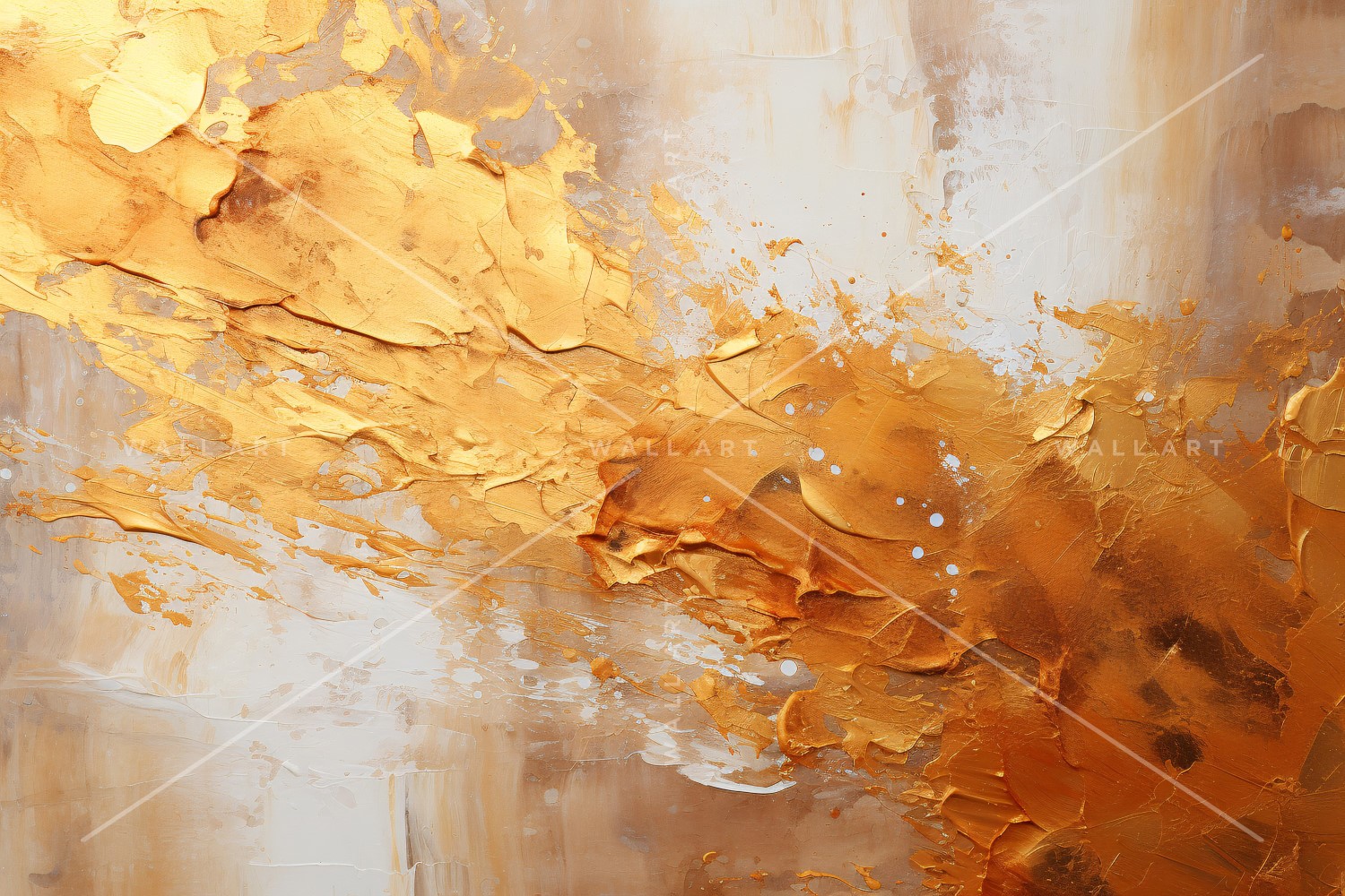 Golden Foil Art Abstract Expressions 38