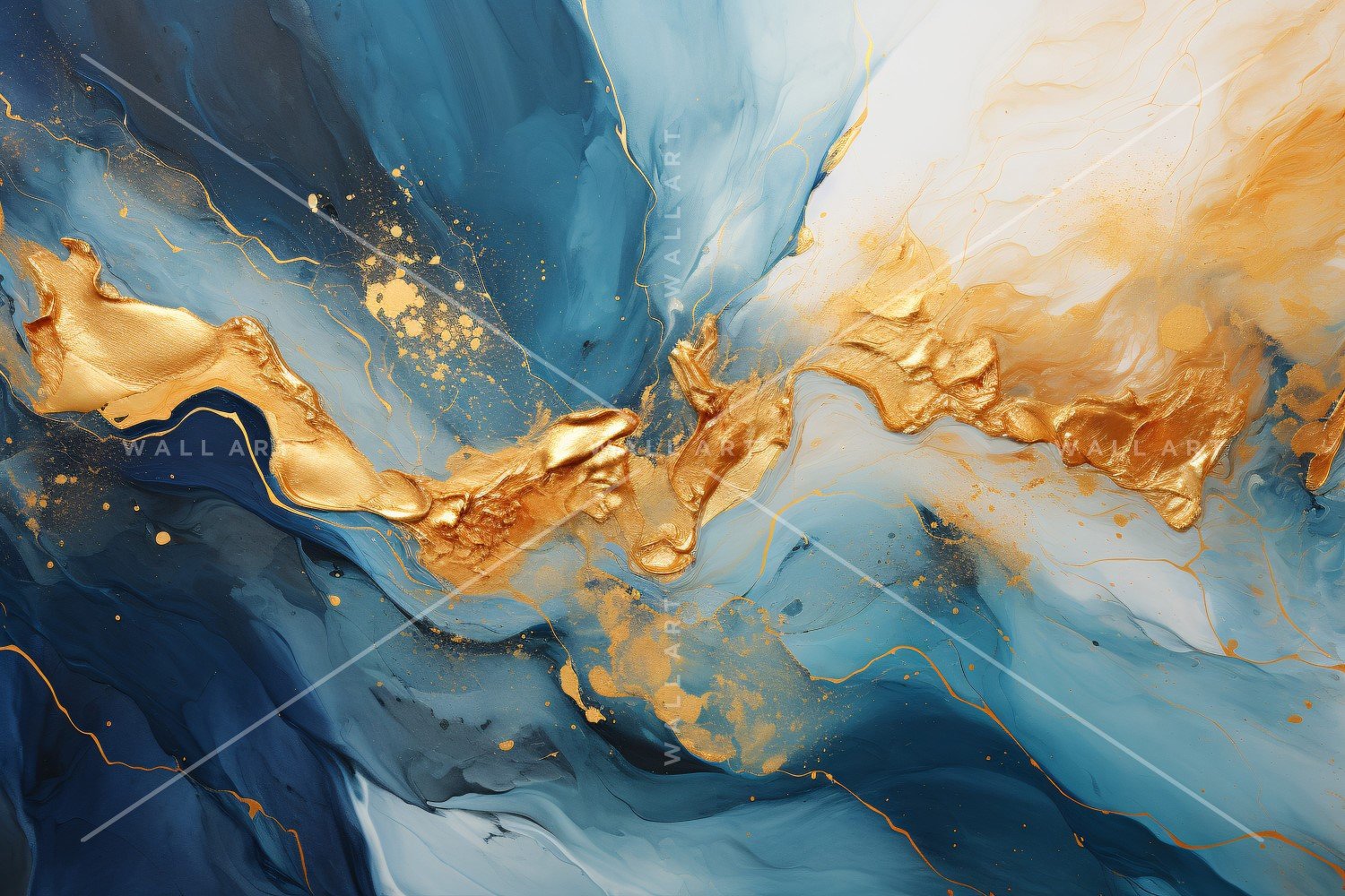 Golden Foil Brush Strokes Artistic Expression 33