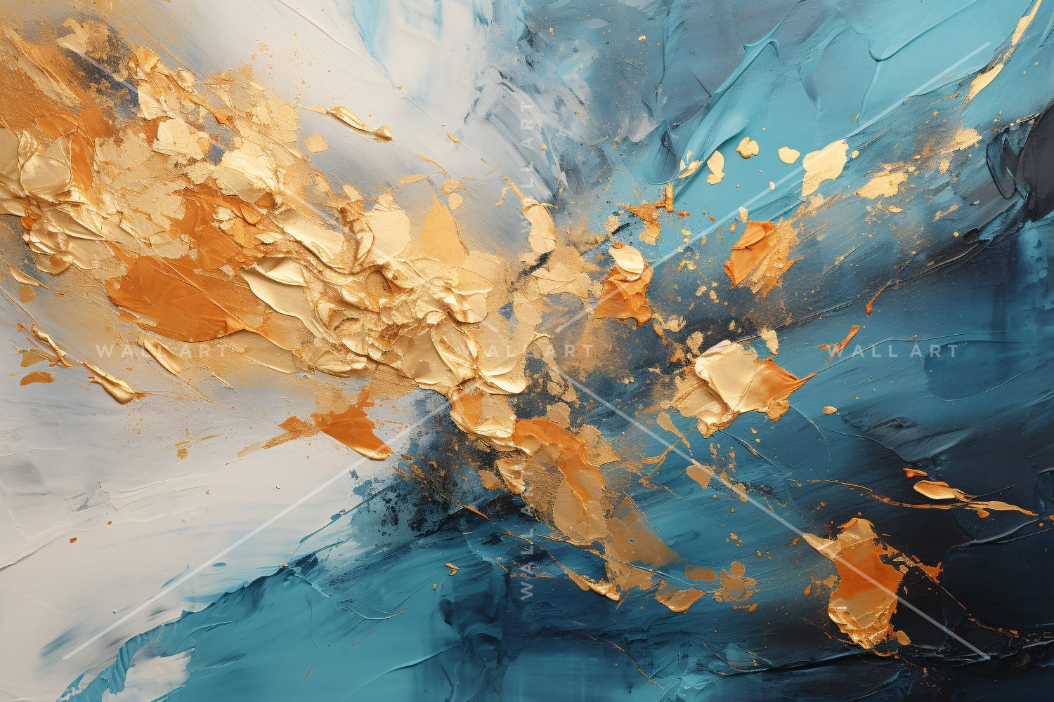 Golden Foil Art Abstract Expressions 36