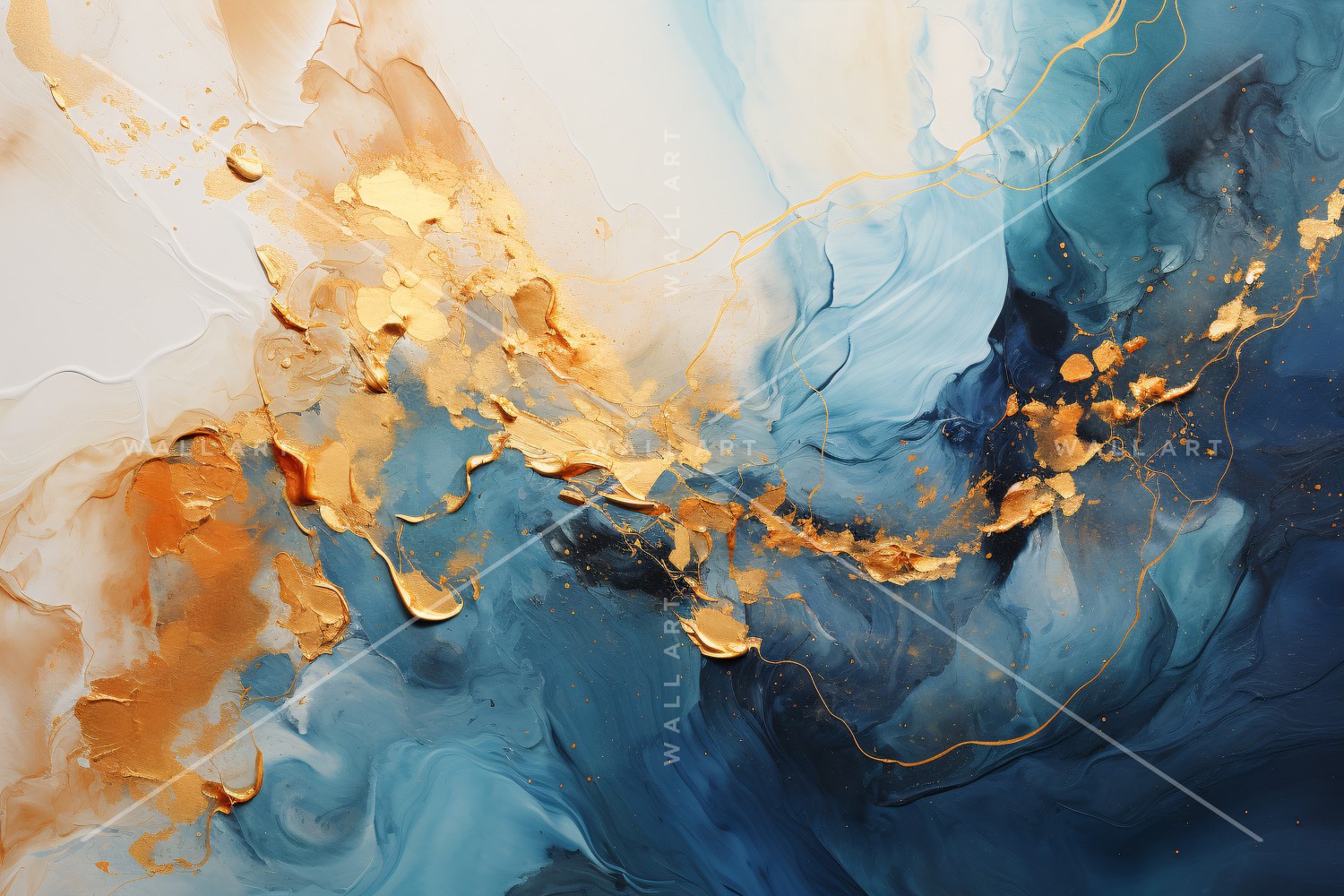 Abstract Art Golden Foil Elegance 39