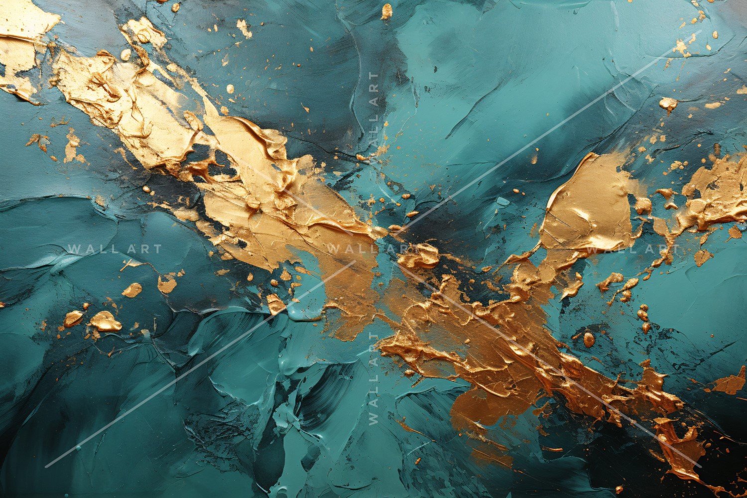 Golden Foil Art Abstract Expressions 40