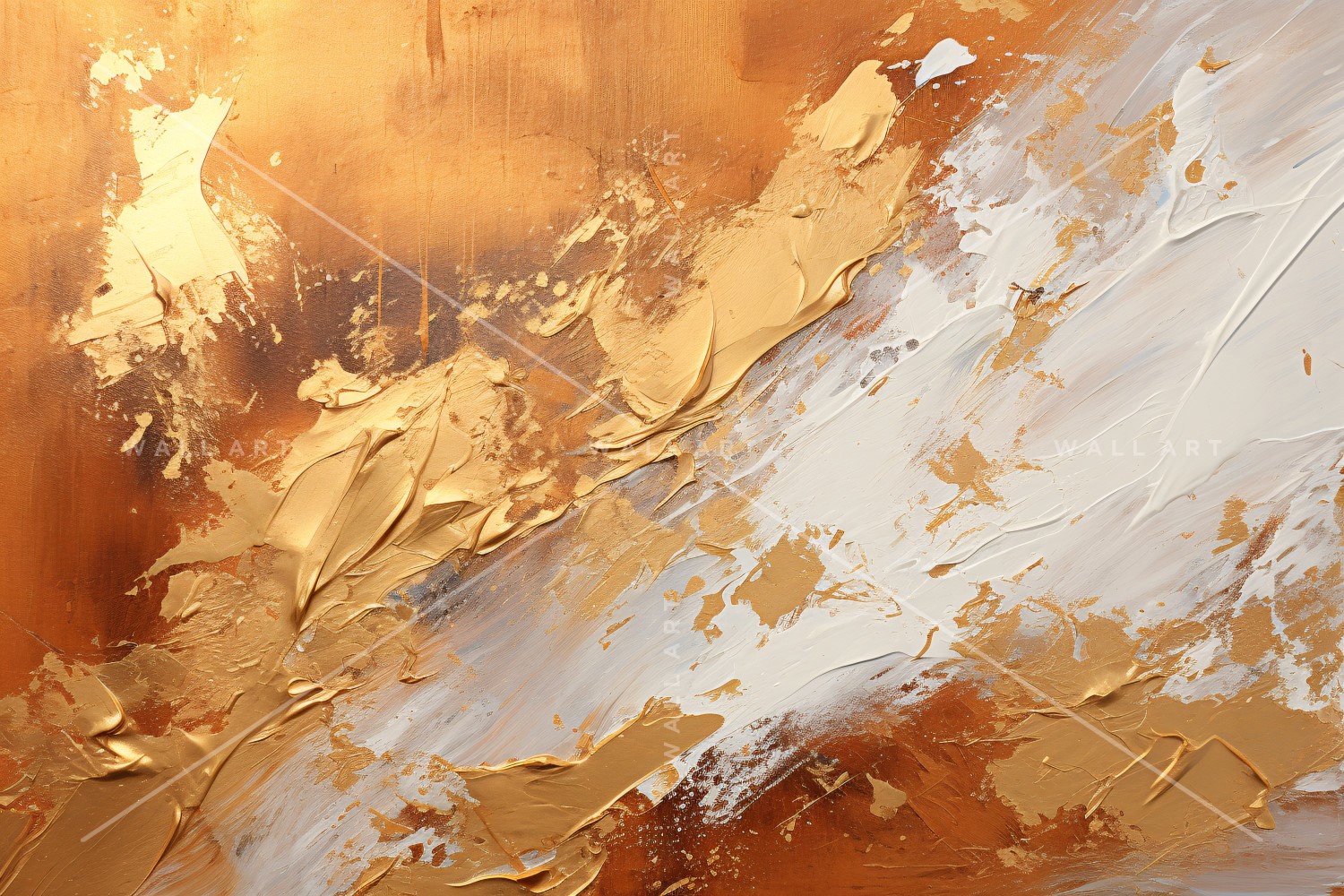 Golden Foil Art Abstract Expressions 37