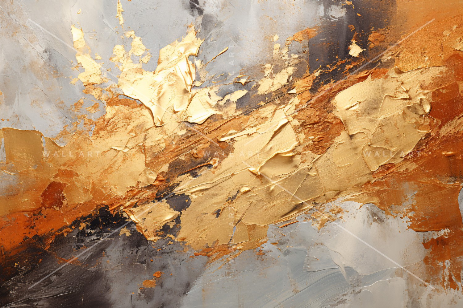 Golden Foil Elegant Wall Art 42