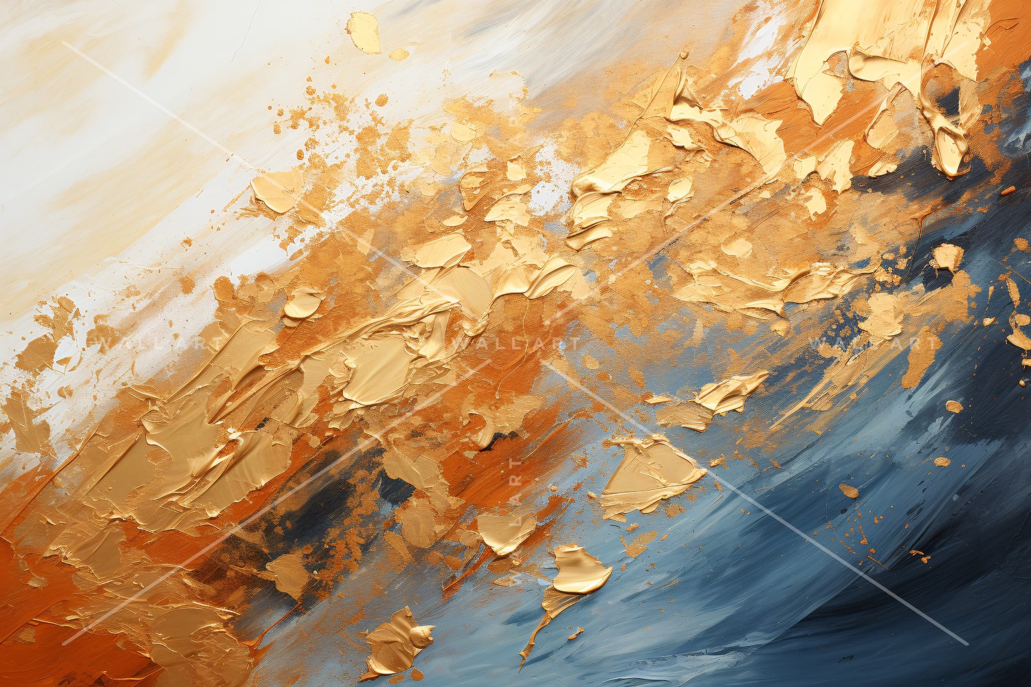 Golden Foil Art Abstract Expressions 42