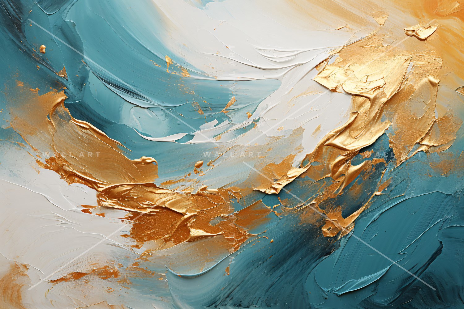 Golden Foil Art Abstract Expressions 41