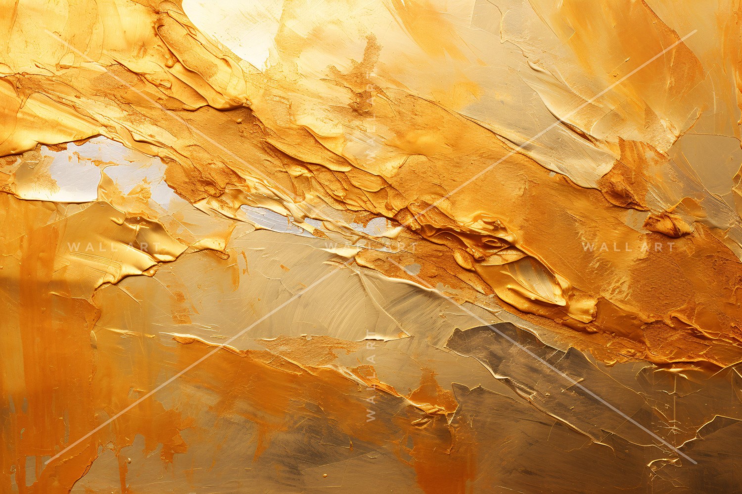 Golden Foil Brush Strokes Artistic Expression 41