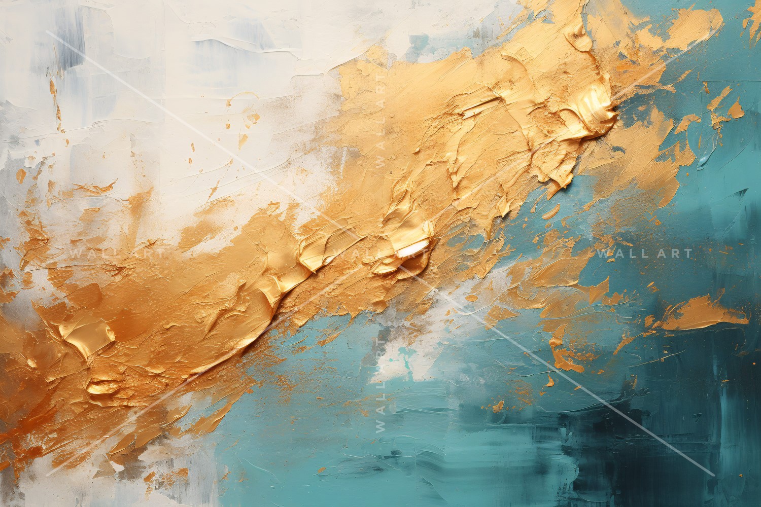 Golden Foil Art Abstract Expressions 44